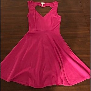 Pink open back dress (S)